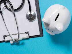 Stethoscope with piggy bank and pad