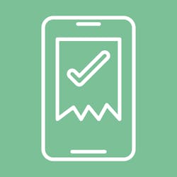 digital tick in tablet