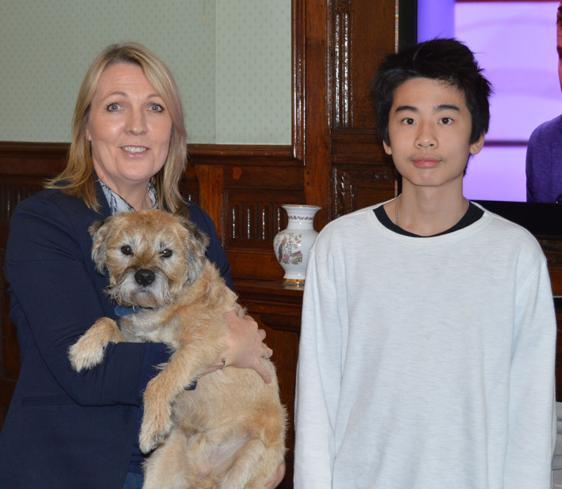 Lana Foster with Autto and Onion the dog 