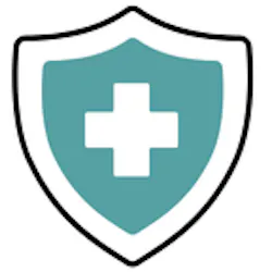 shield and green cross