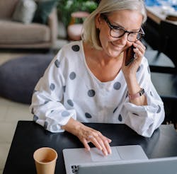 lady on emergency phone