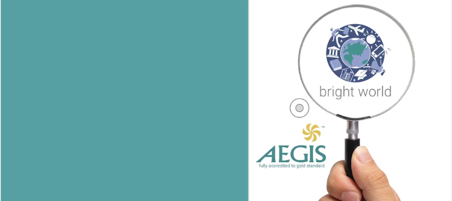 Magnifiying glass on our logo 