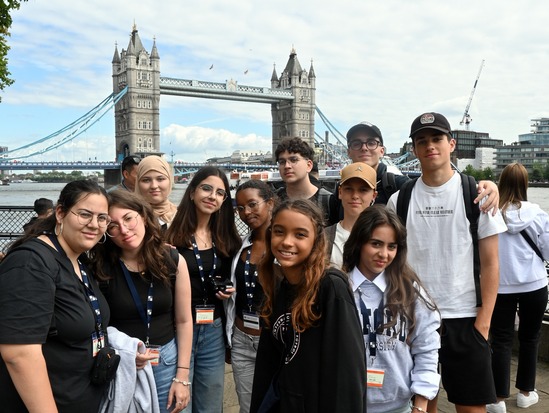 a group of students visiting London