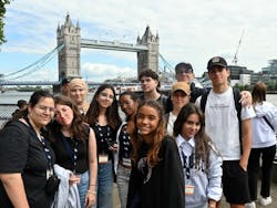 a group of students visiting London