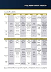 Sample timetable 