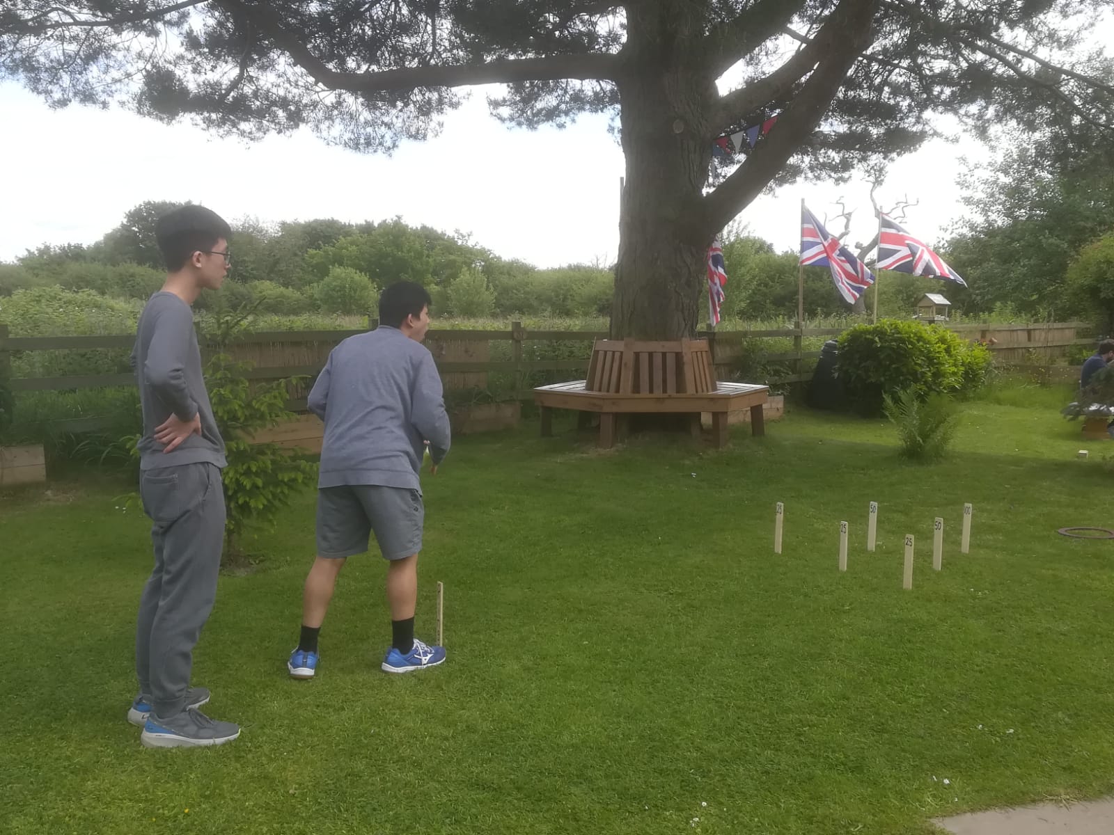 students competing in a sporting event