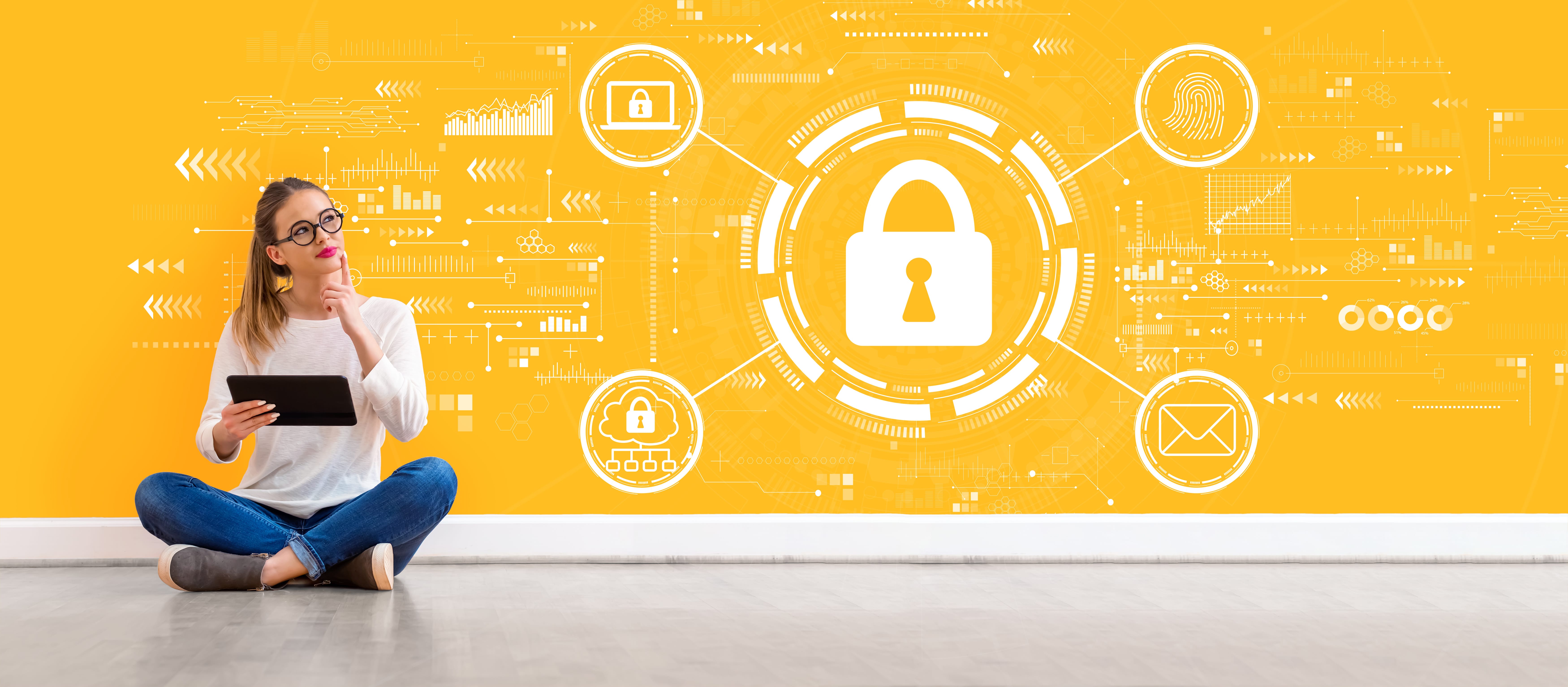 student thinking about online safety