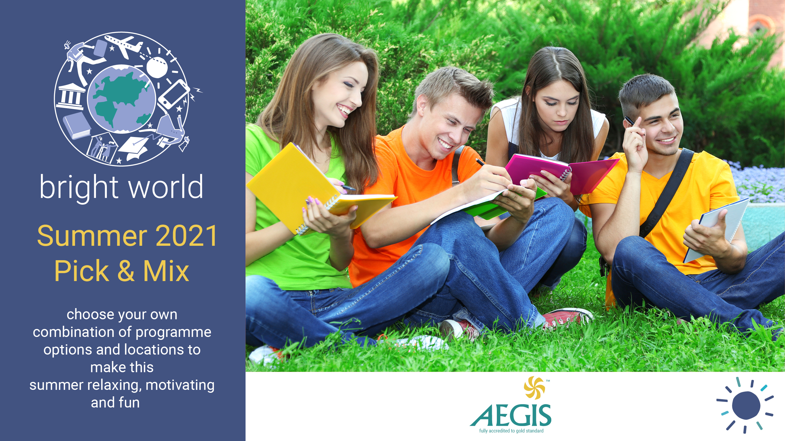 Students sitting outside