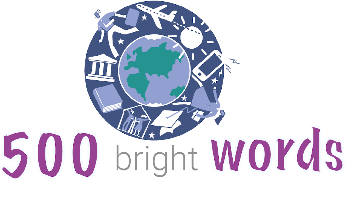 500 bright words logo