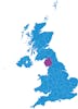 UK Map showing Cumbria 