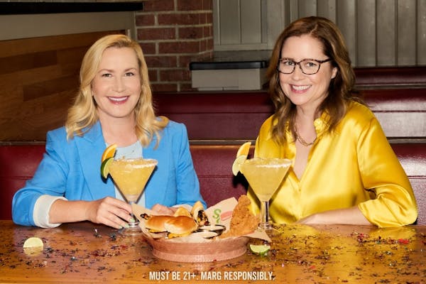 Image of margarita pros Jenna Fischer and Angela Kinsey (stars of The Office)