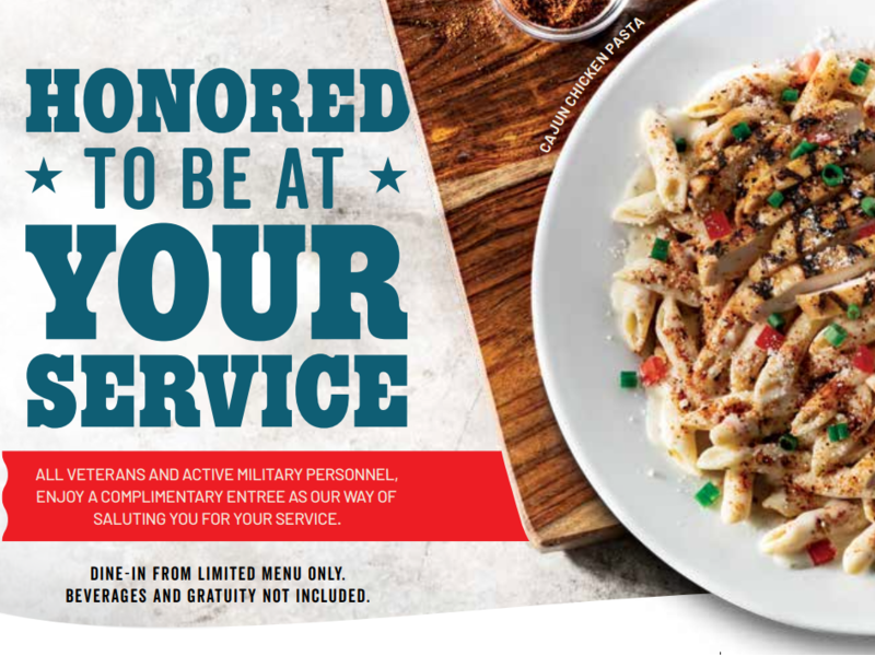 FREE Veterans Day Meals 2022 | Veterans Day Deals | Chili's