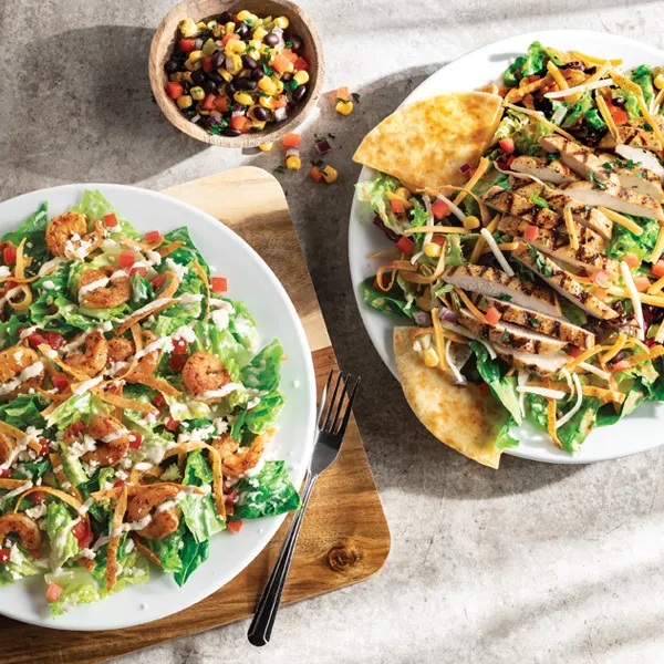 southwest shrimp caesar quesadilla explosion salad