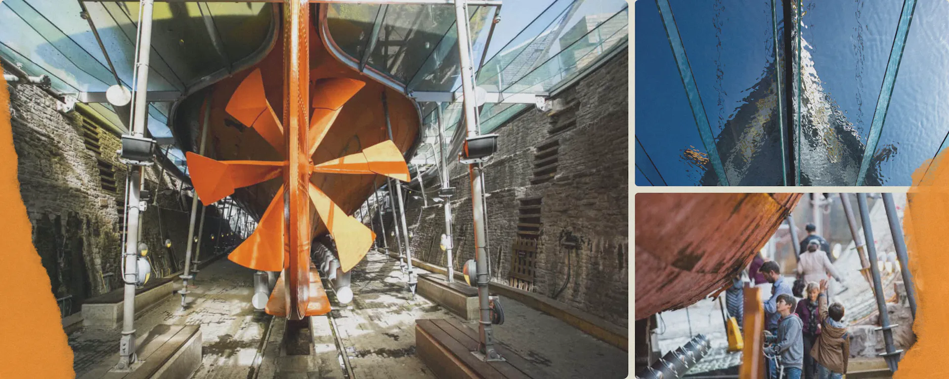 Three different angles of the Dry Dock