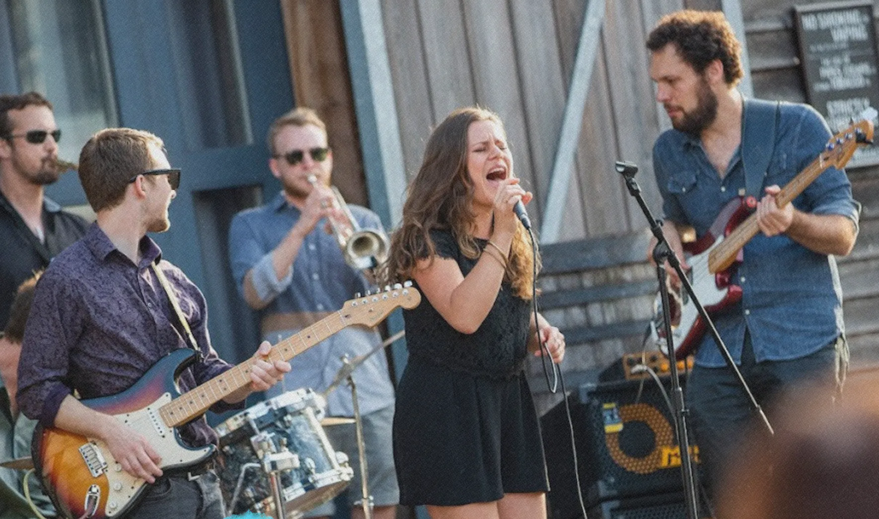 Band performing at Bristol Dockyards, home of SS Great Britain