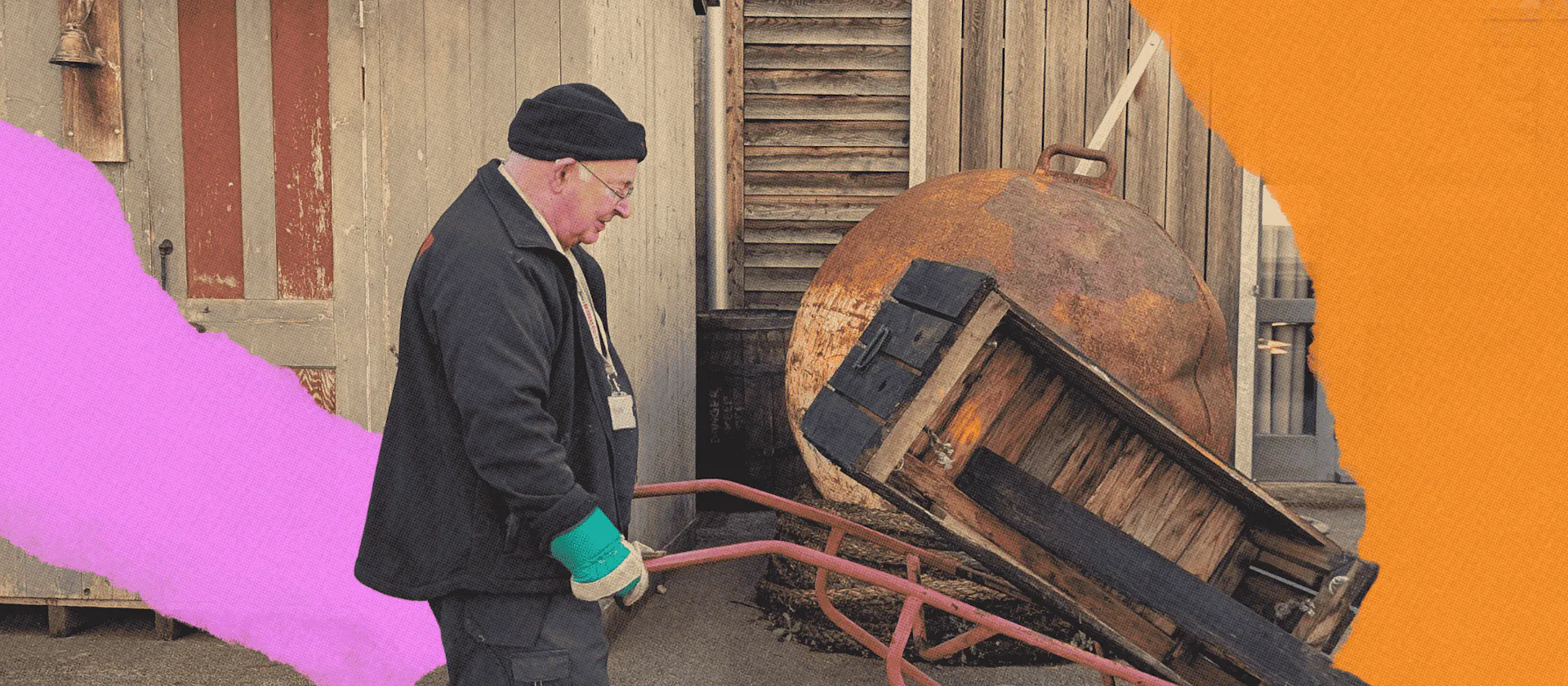 A volunteer hard at work at Bristol Dockyards