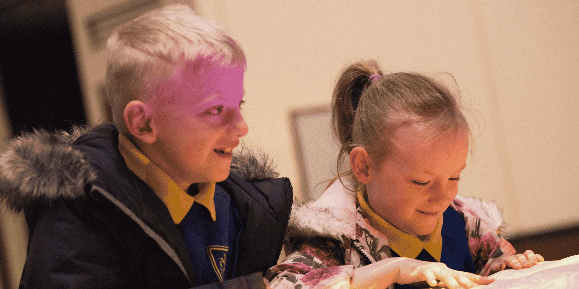 Key stage one students visiting on a school trip