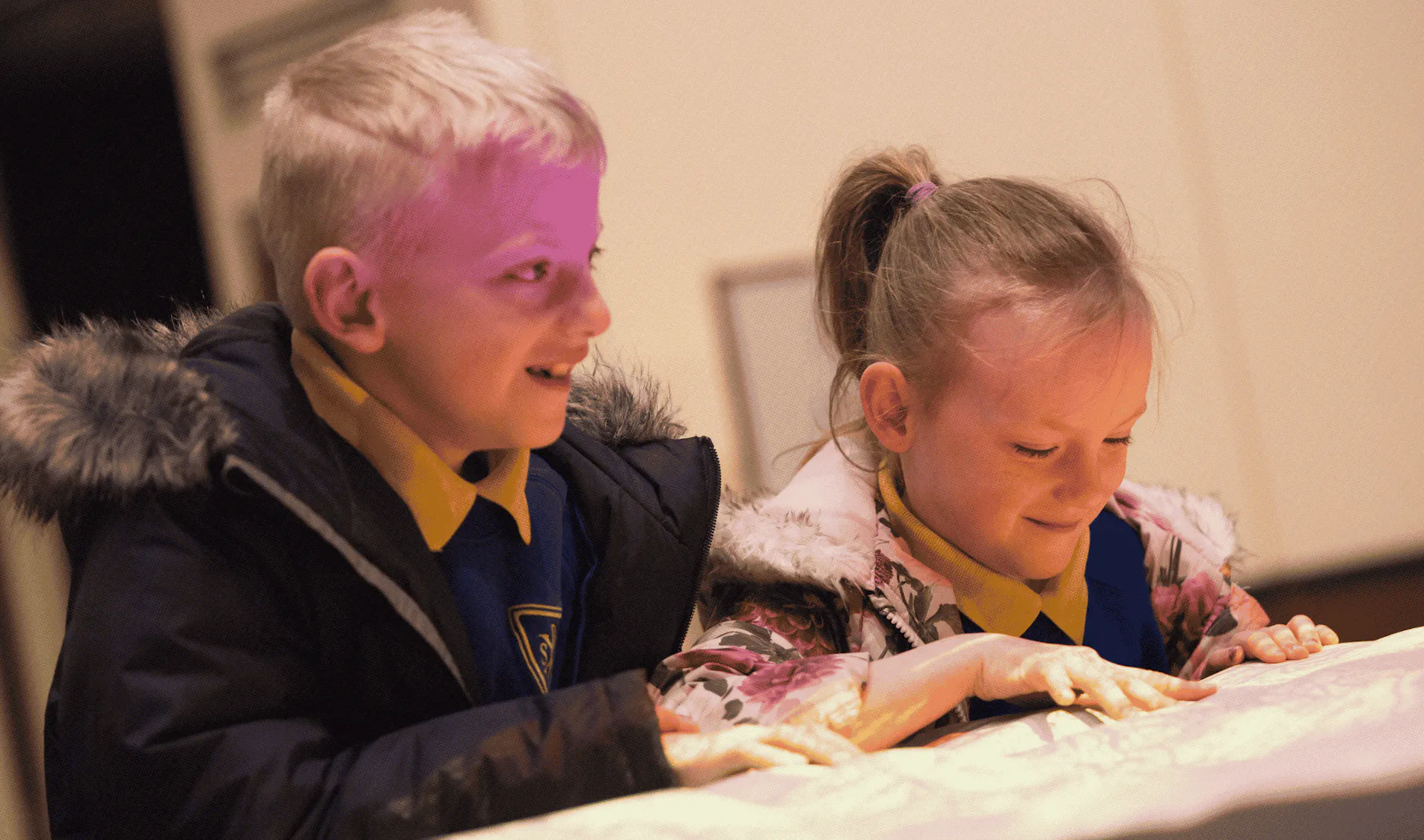 Key stage one students visiting on a school trip