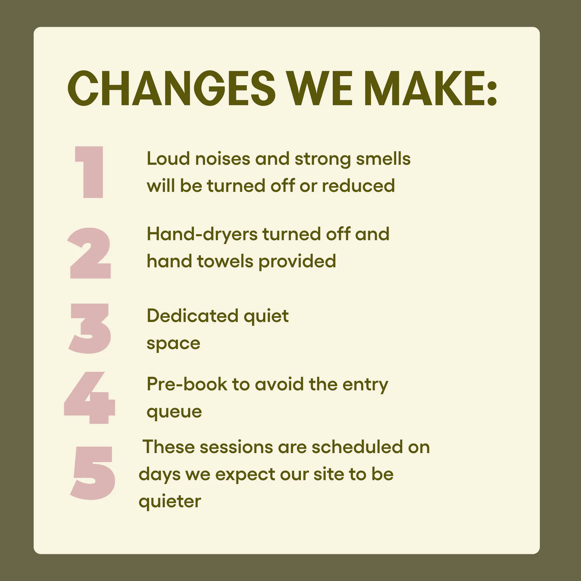 a square graphic explaining the calm sessions