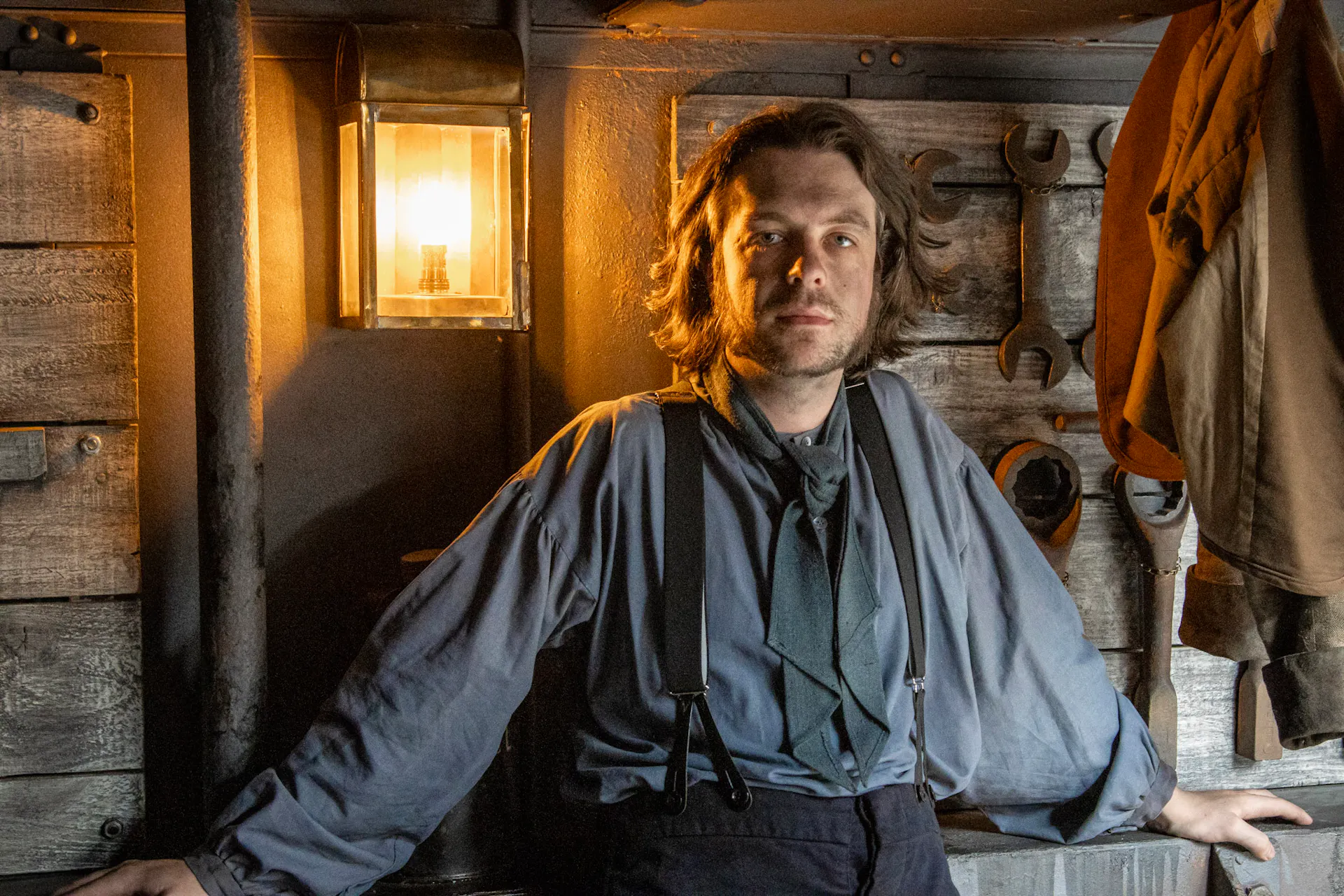 a crew member of the SS Great Britain in the Engine room