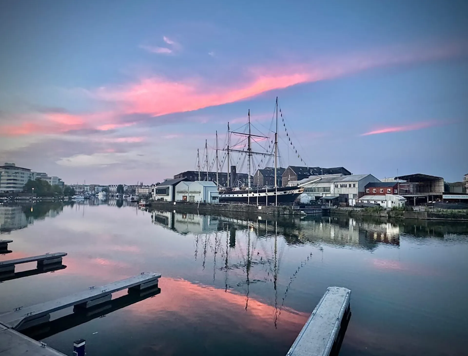 Shot of SS Great Britain on the harbourside at sunset: Credit to Andrew Cleaver