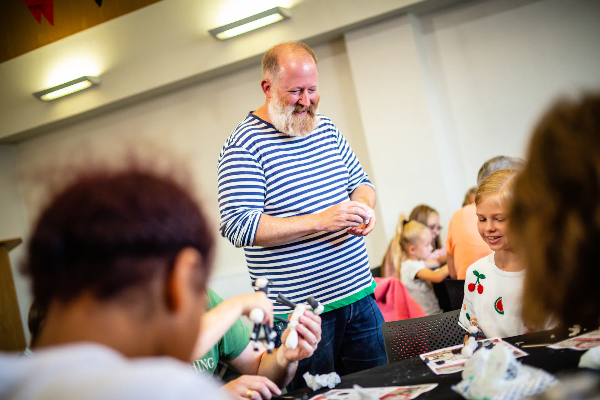 Family in Shaun the sheep Clay Workshop