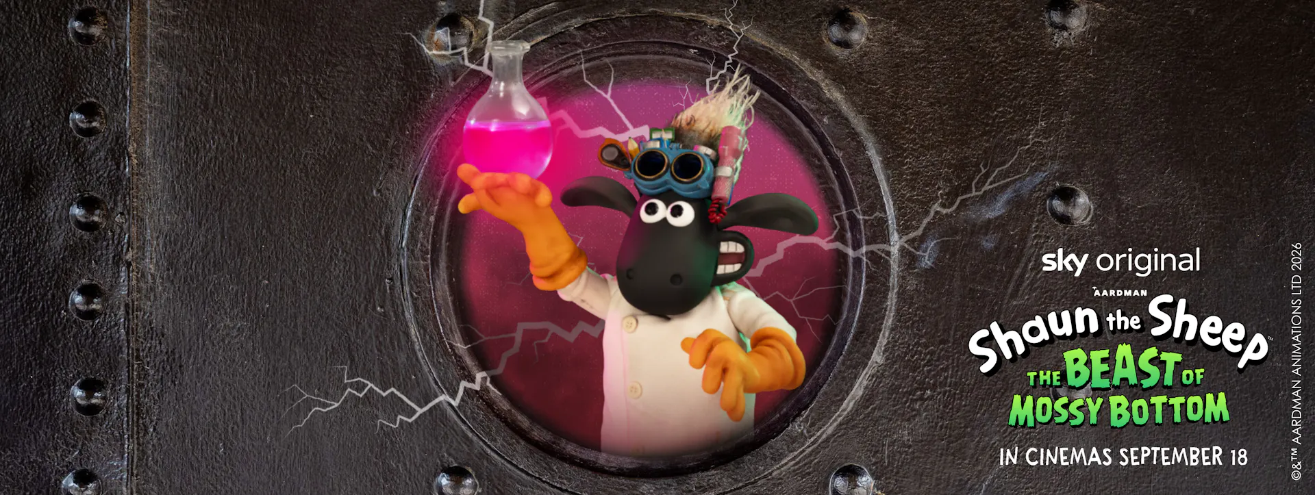 Shaun the Sheep as a mad scientist at Bristol Dockyards 