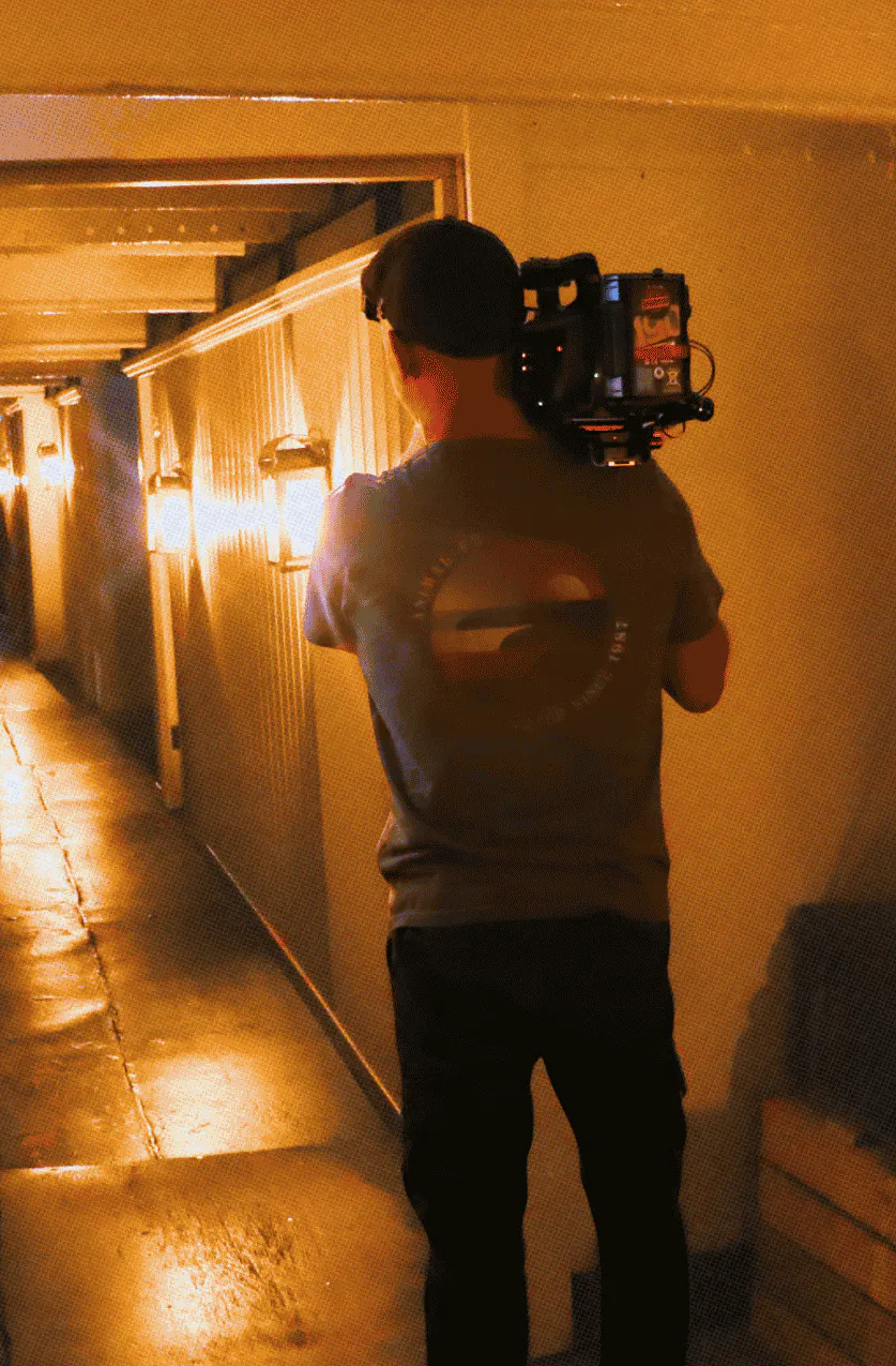 Film crew filming on the SS Great Britain