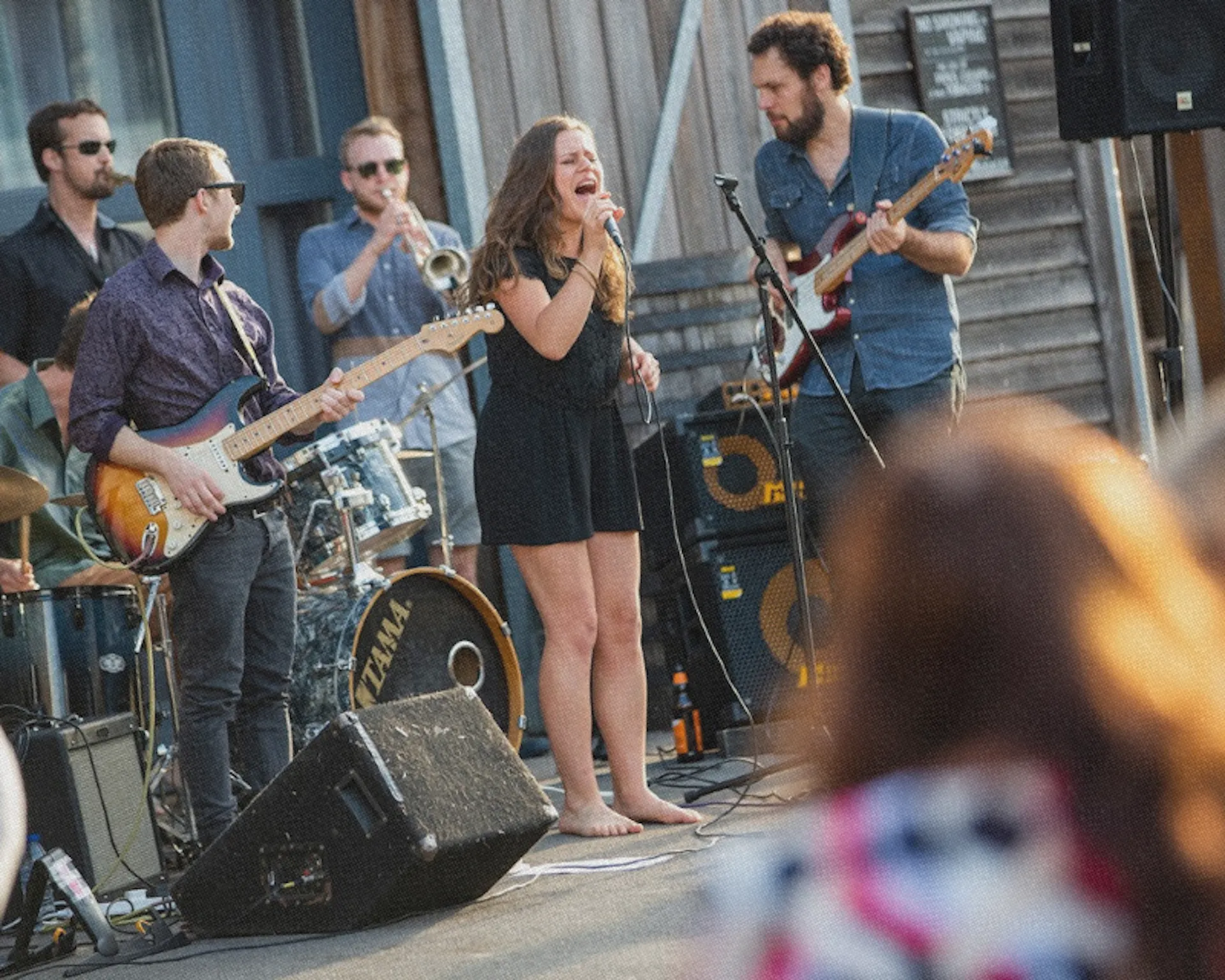 Band performing at Bristol Dockyards, home of SS Great Britain