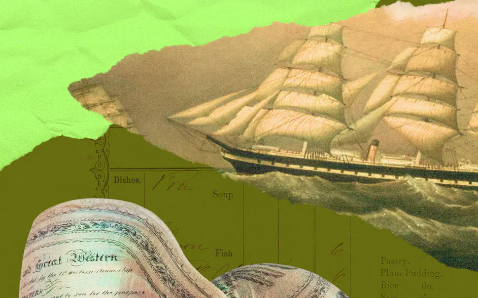 Brunel Institute collage with SS Great Britain and maritime shell
