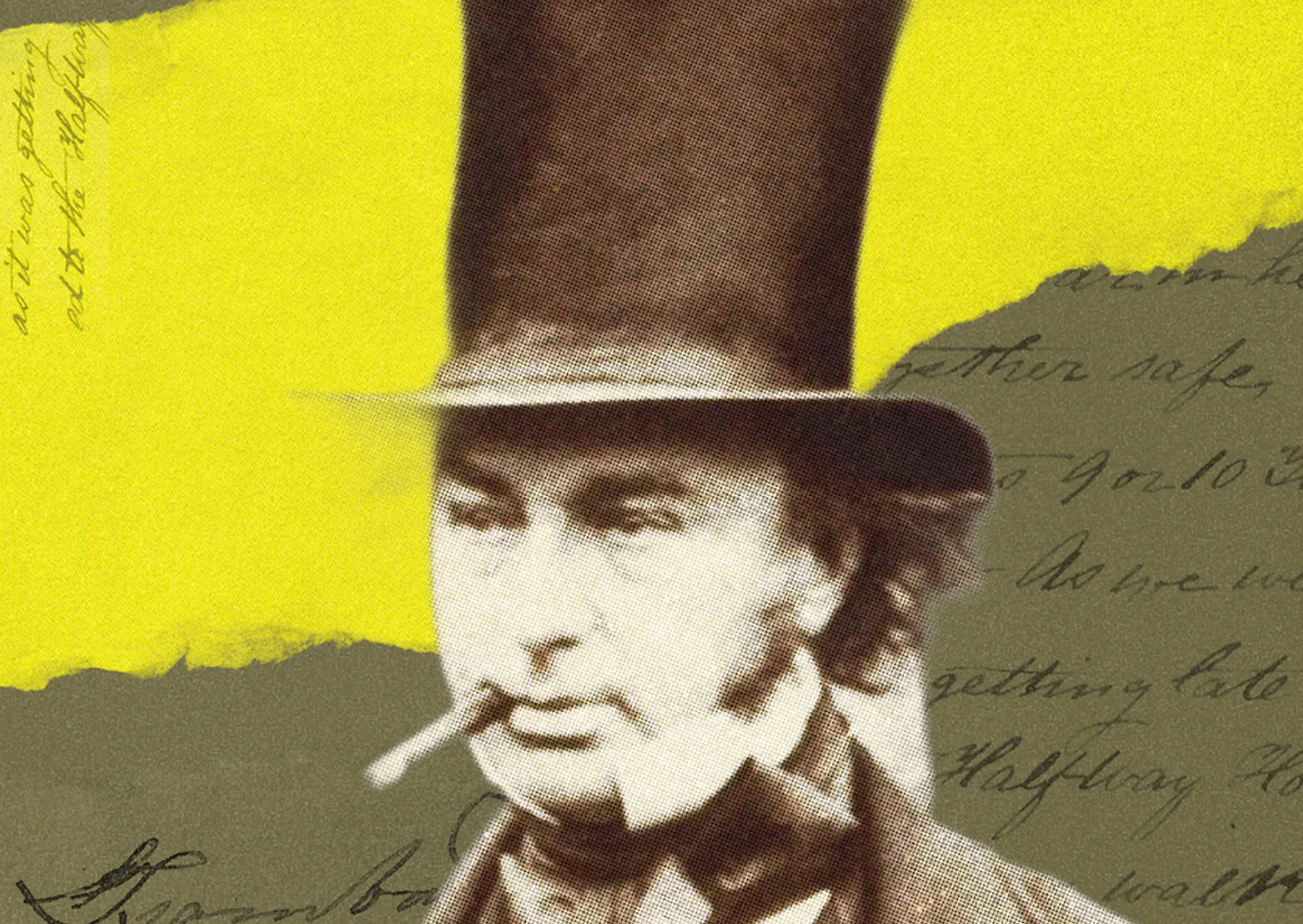 Collage of archive materials - including photograph of Isambard Kingdom Brunel - from Bristol Dockyards