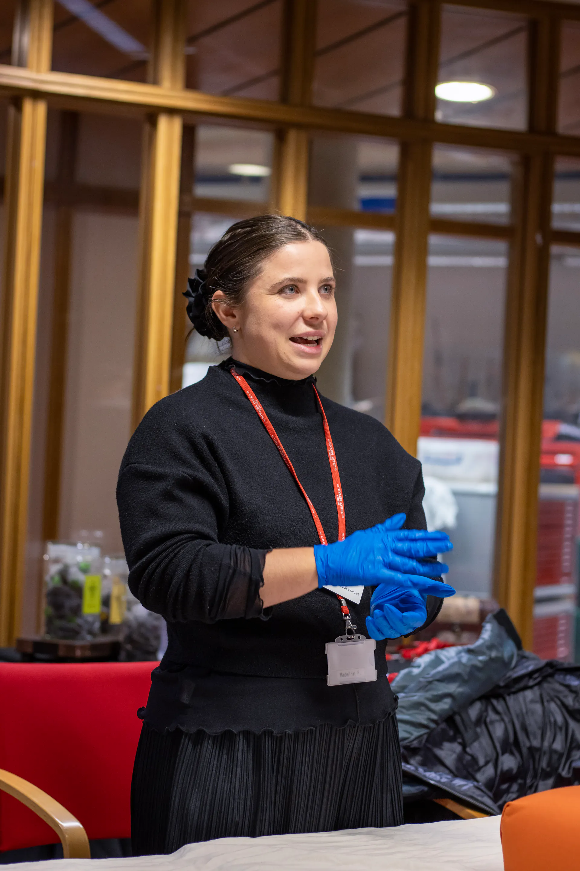 Community leader handling collections