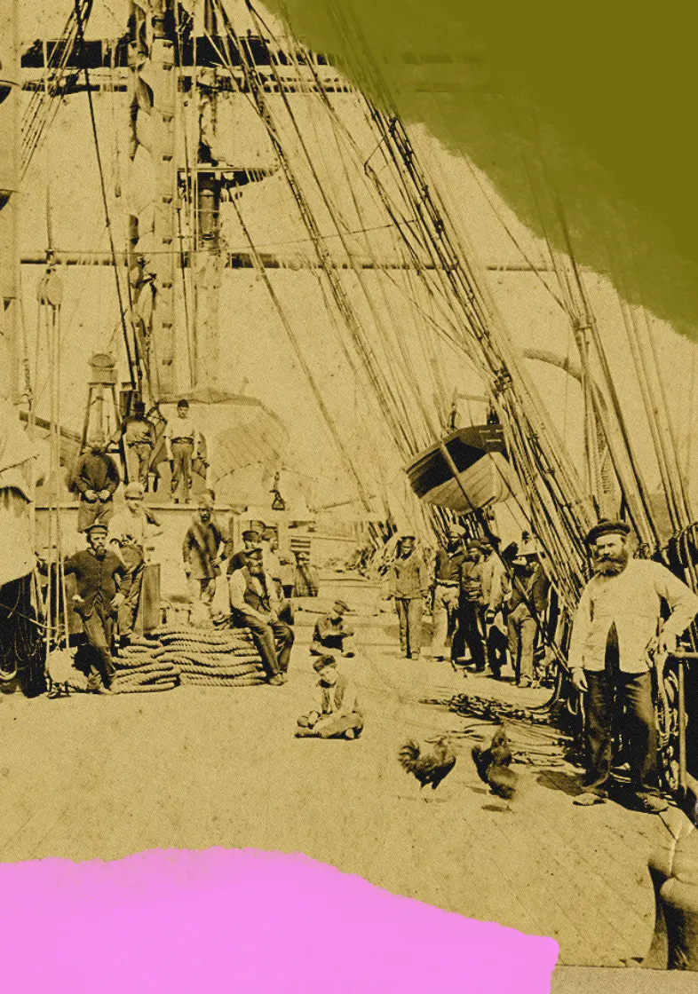 A photo of the ship's crew from the Bristol Dockyard's archives