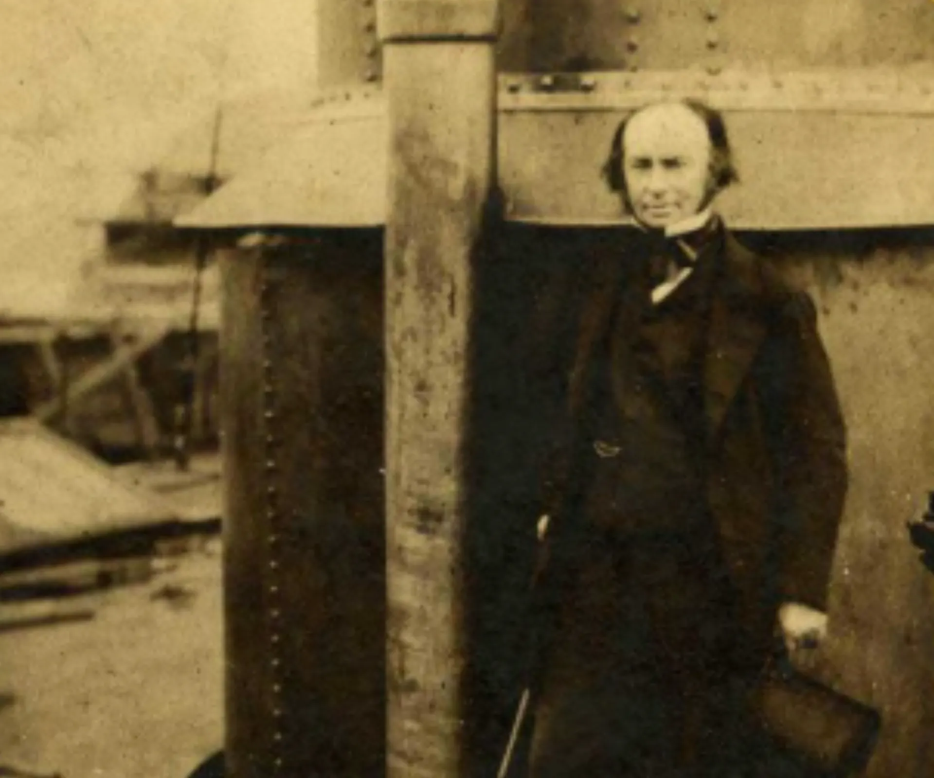 Brunel's last photograph, from the archives at Bristol Dockyards