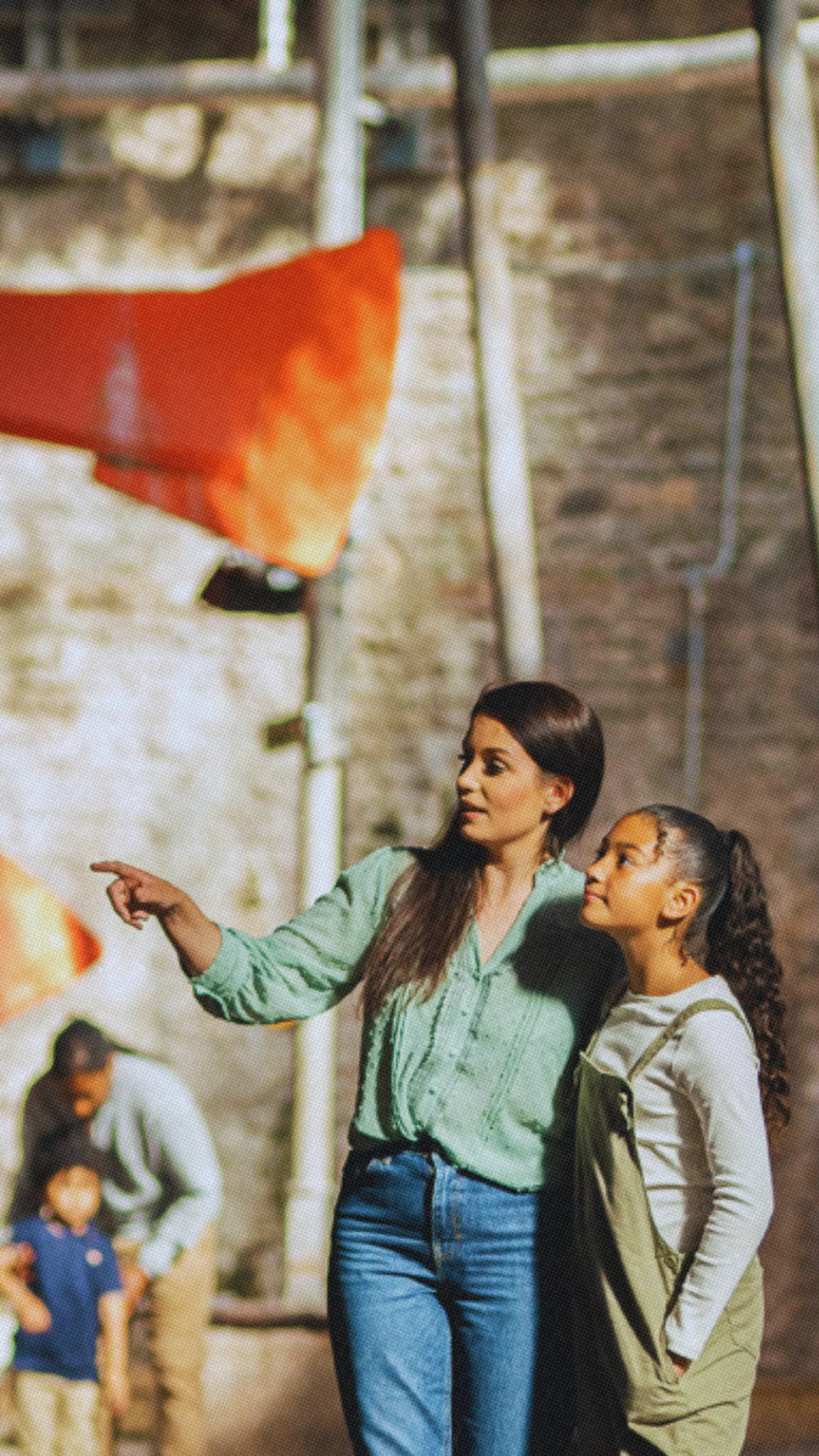 Family visiting Bristol Dockyards in the Dry Dock of the SS Great Britain