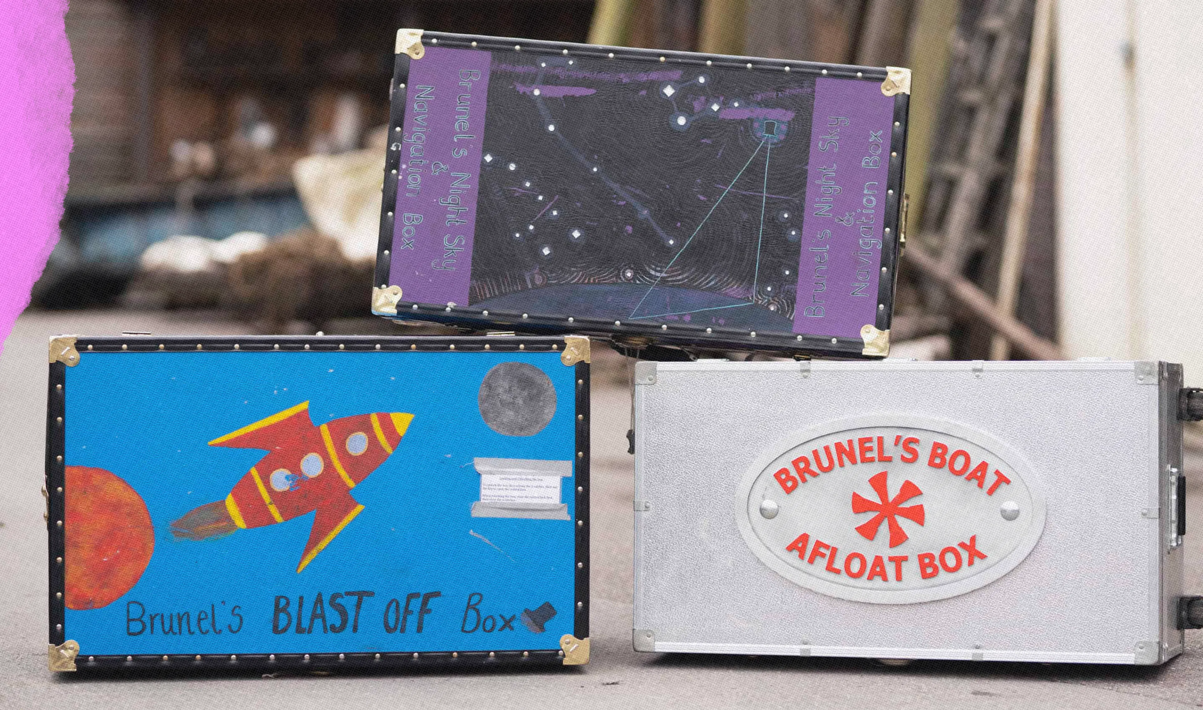 Loan boxes pictured by the SS Great Britain at the Bristol Dockyards