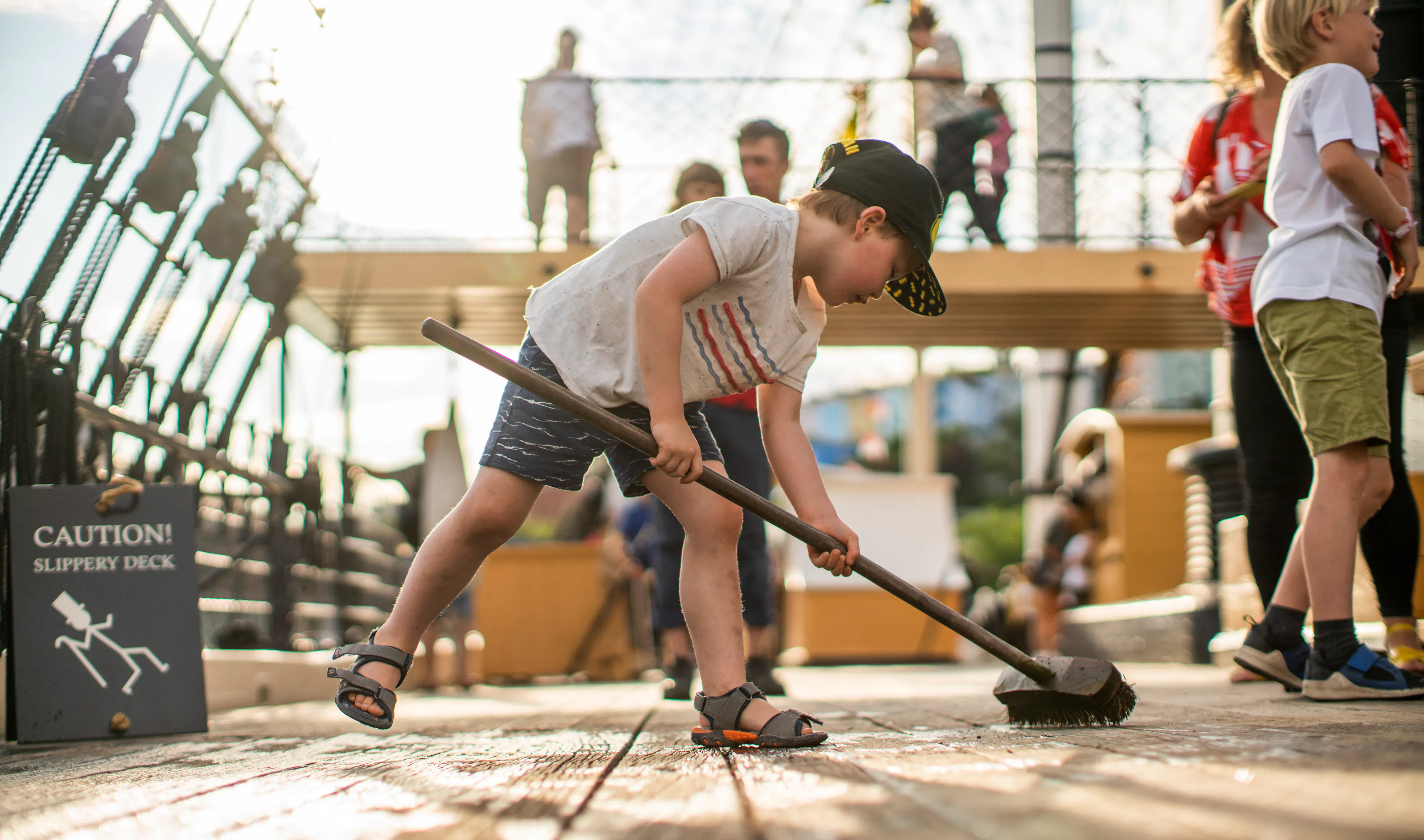 Scrubbing the deck (4)