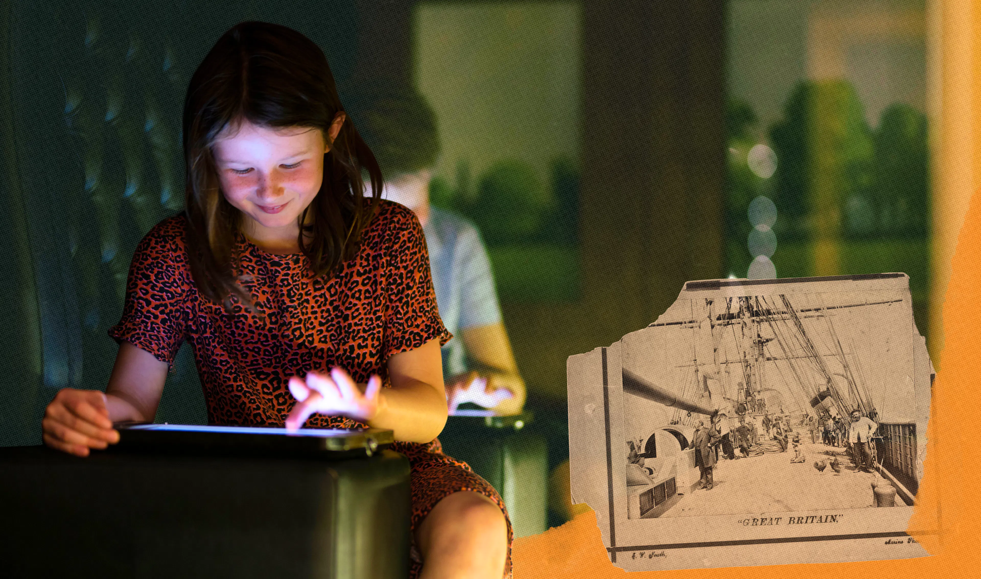 Children reading in the Being Brunel Museum