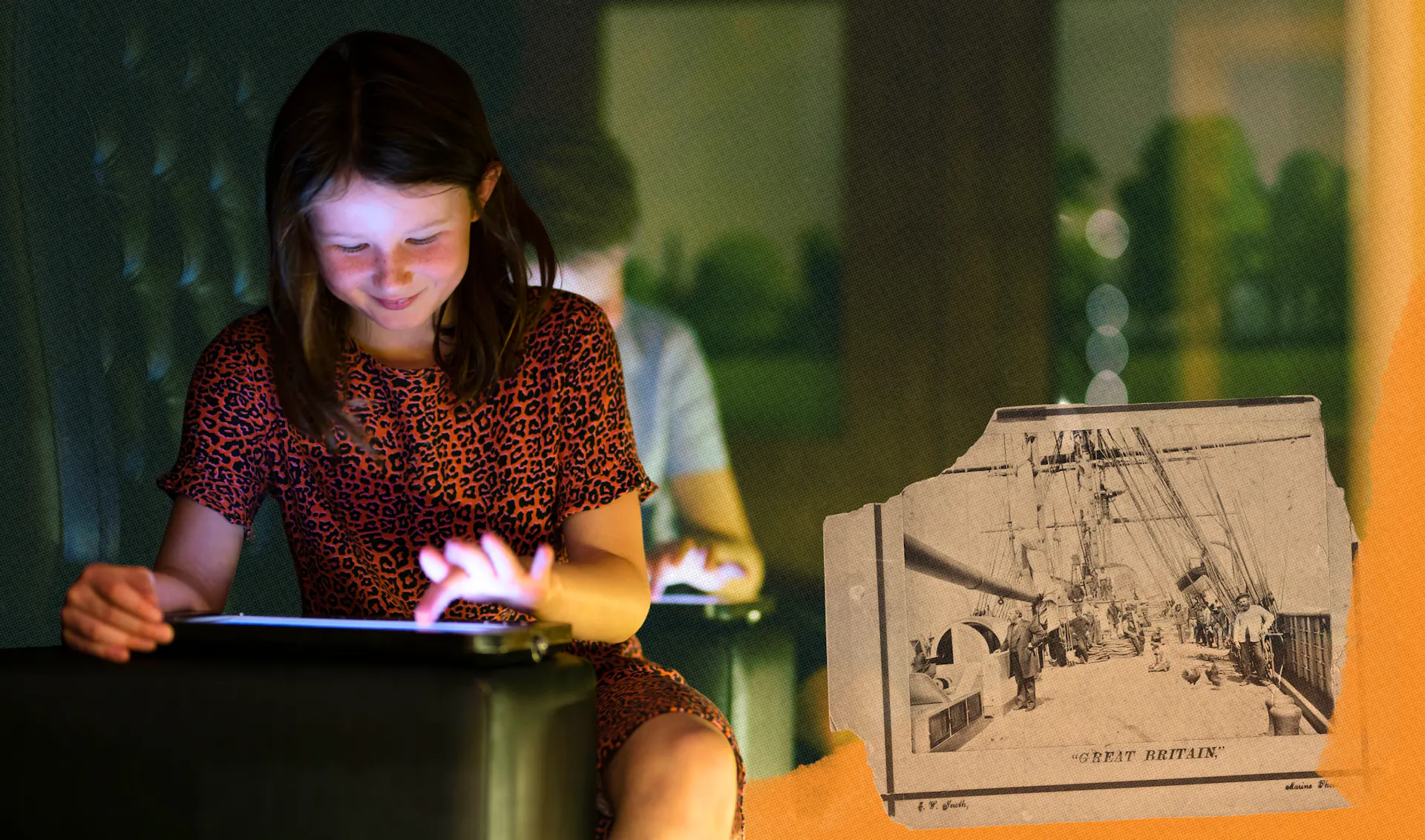 Children reading in the Being Brunel Museum 