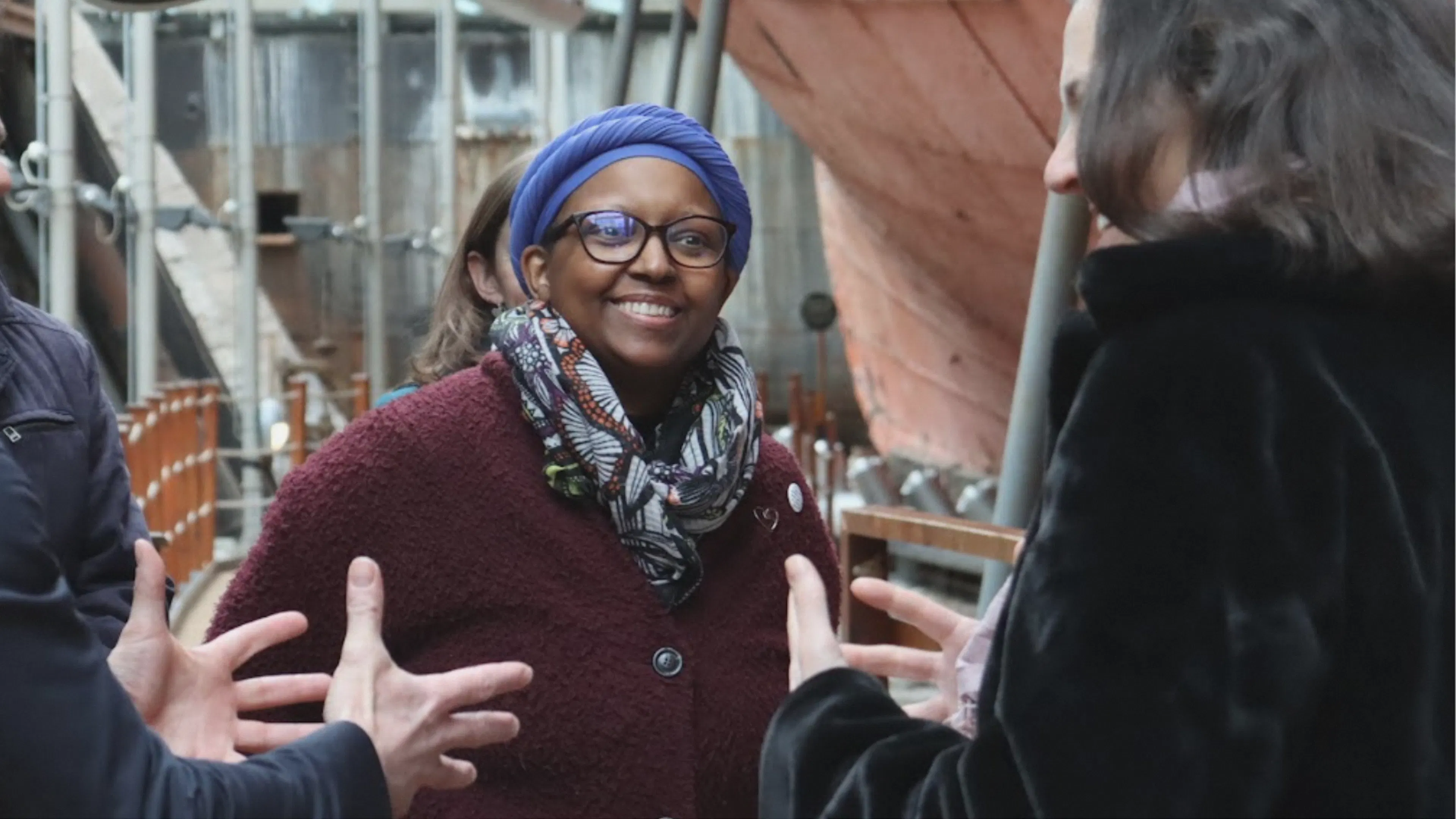 A visitor at Bristol Dockyards