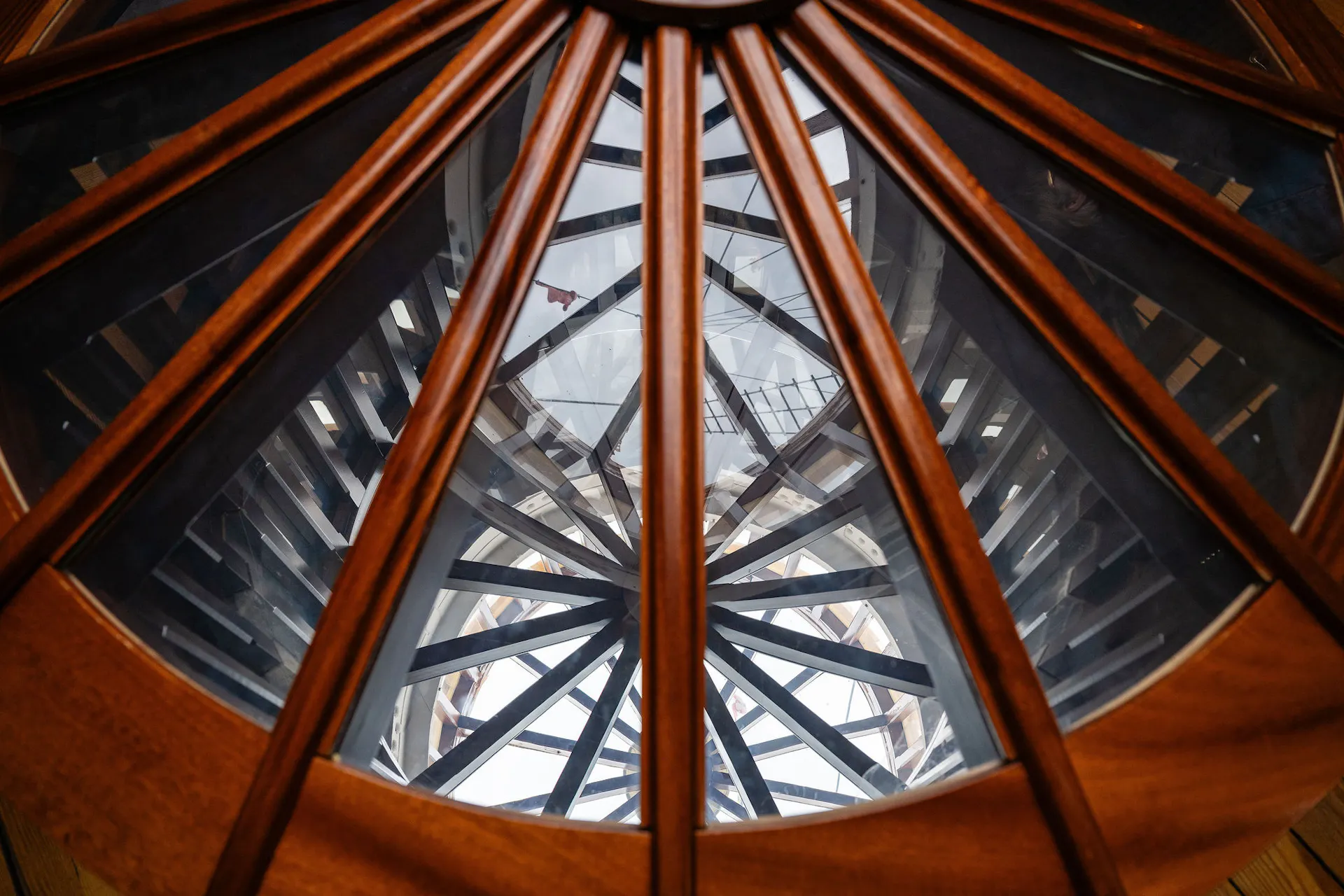 Glass sky light in Promenade Deck