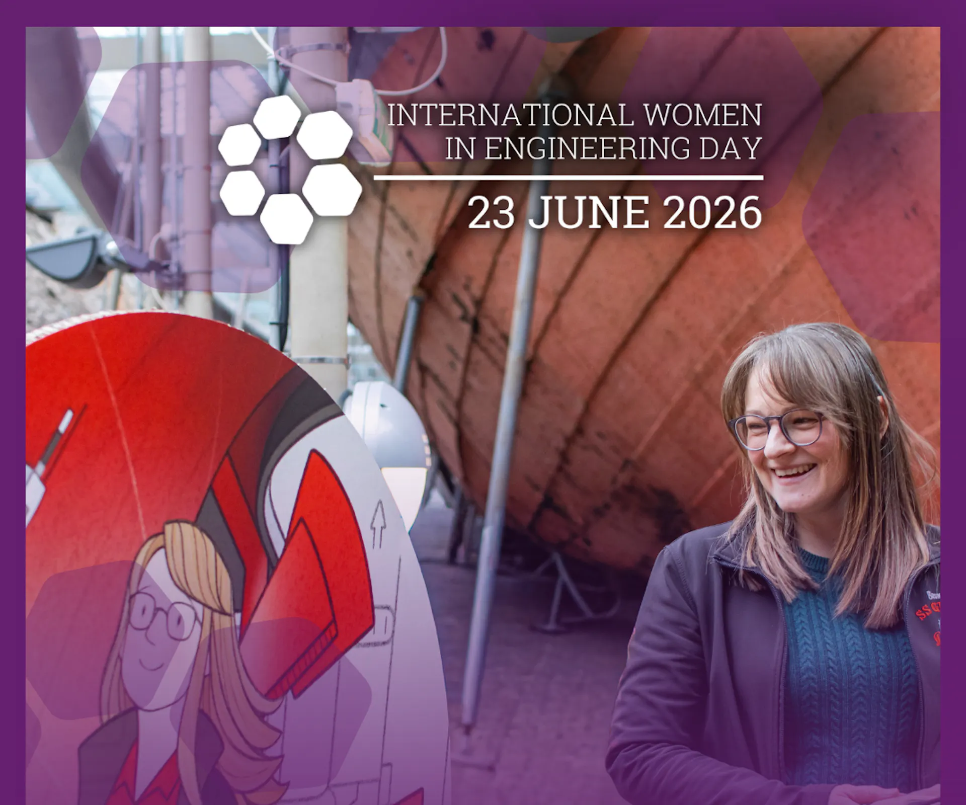 INWED poster featuring Ship's Engineer Nicola 