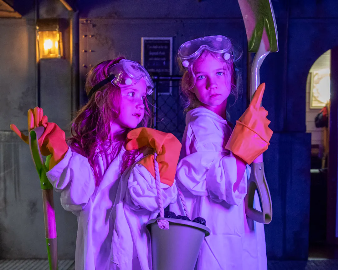 Children enjoying Ma-ad Science Mayhem 