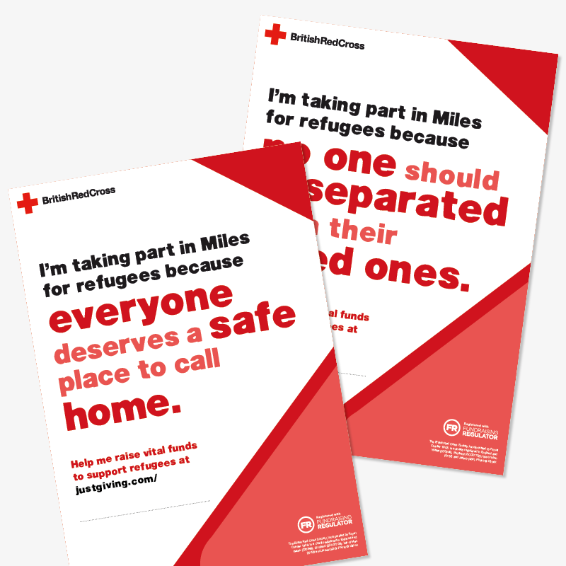 Image of 2 Miles for Refugees posters you can download to show what the event means