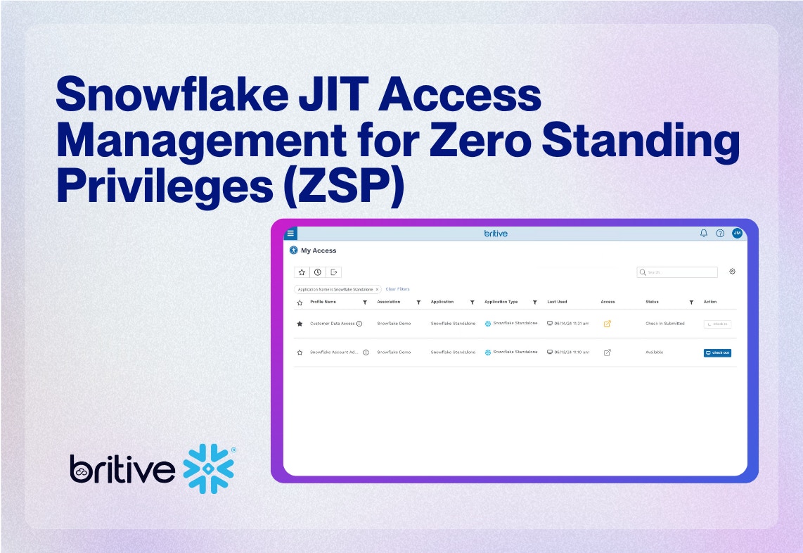 Snowflake JIT Access Management for Zero Standing Privileges (ZSP)
