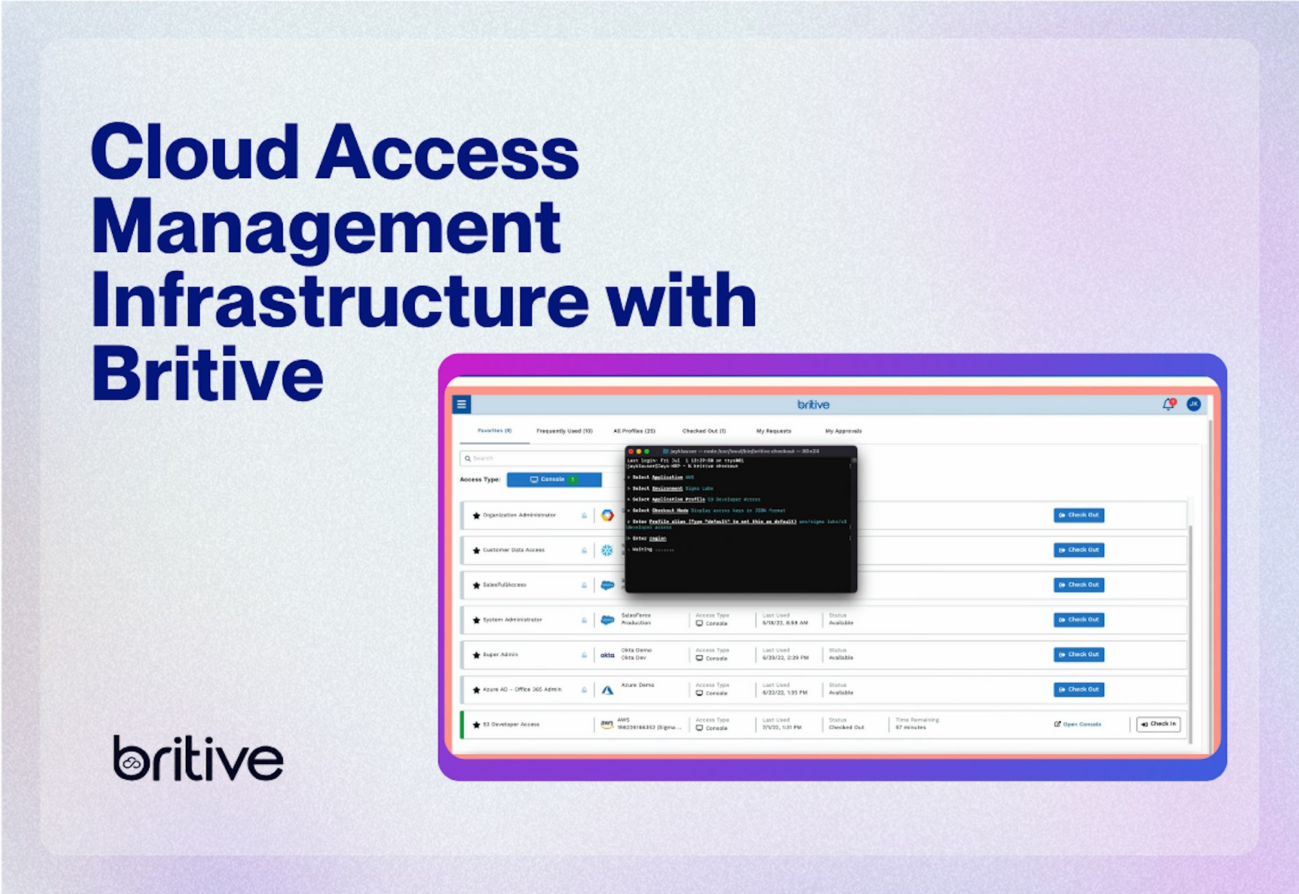 Cloud Access Management Infrastructure With Britive