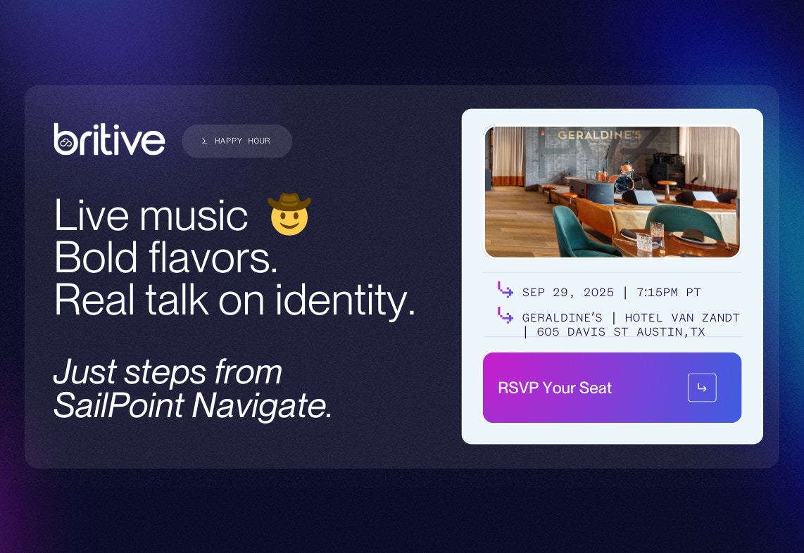 navigate dinner with britive
