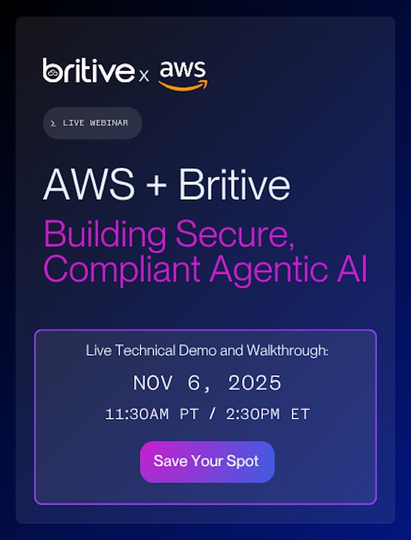 AWS + Britive: Building Secure, Compliant Agentic AI
