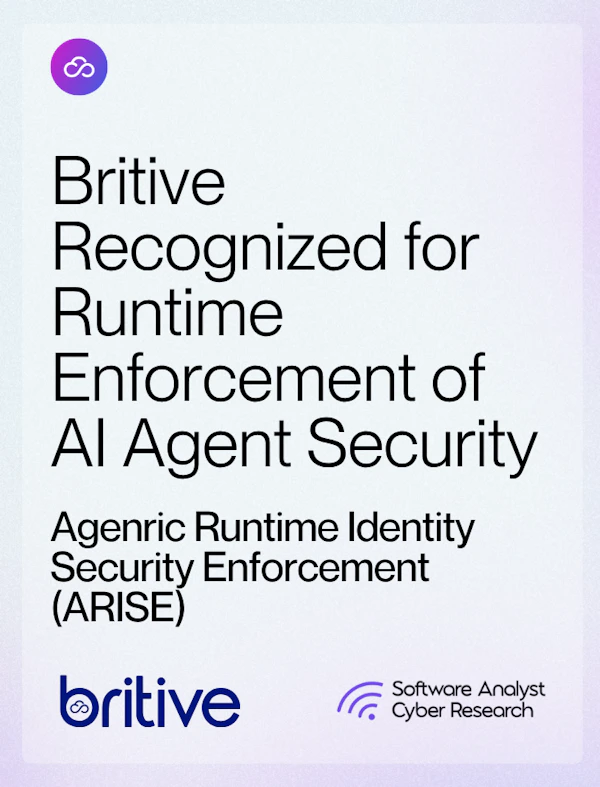 Britive Recognized for Runtime Enforcement of AI Agent Security