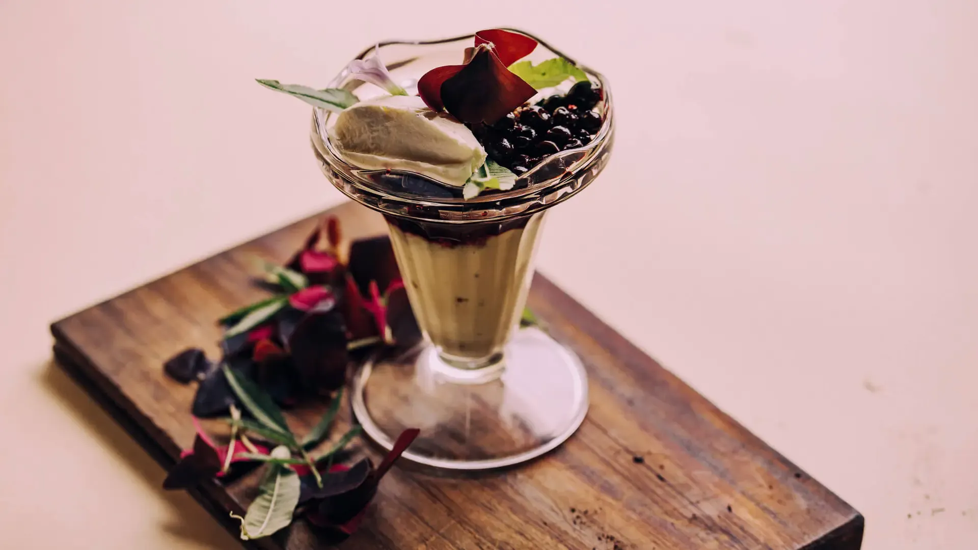 Dessert vlaflip restaurant Het Broeker Huis